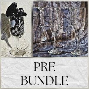 5 PC WINE CHAMPAGNE GLASS SET LIBBEY